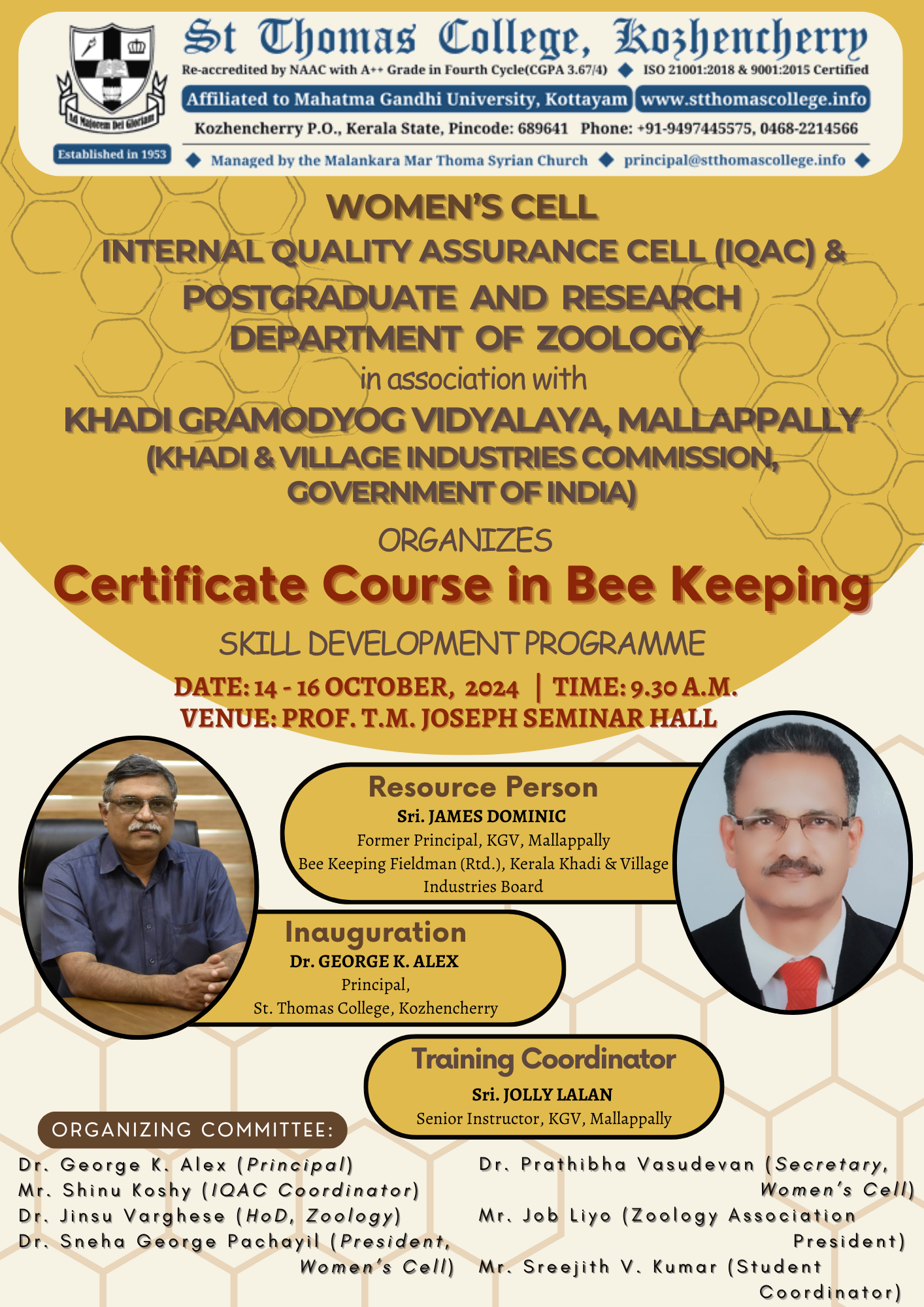 Certificate Course in Bee Keeping 